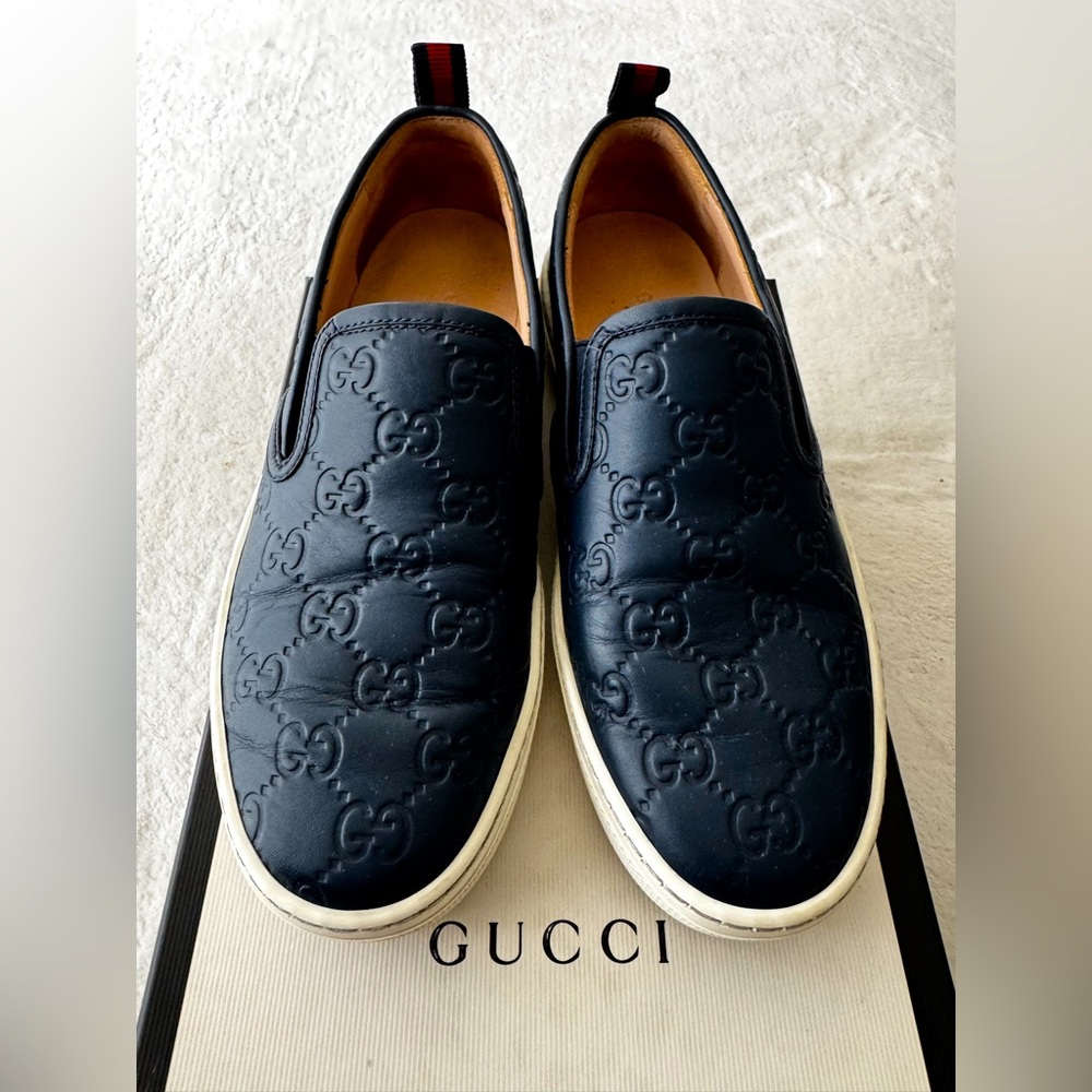 GUCCI Women’s Slip On Sneakers - Blue - Size 36.5